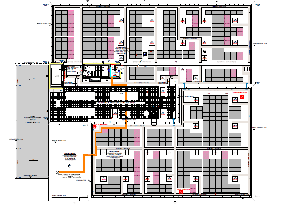 MOE toiture du bâtiment MBDA à Bourgeser